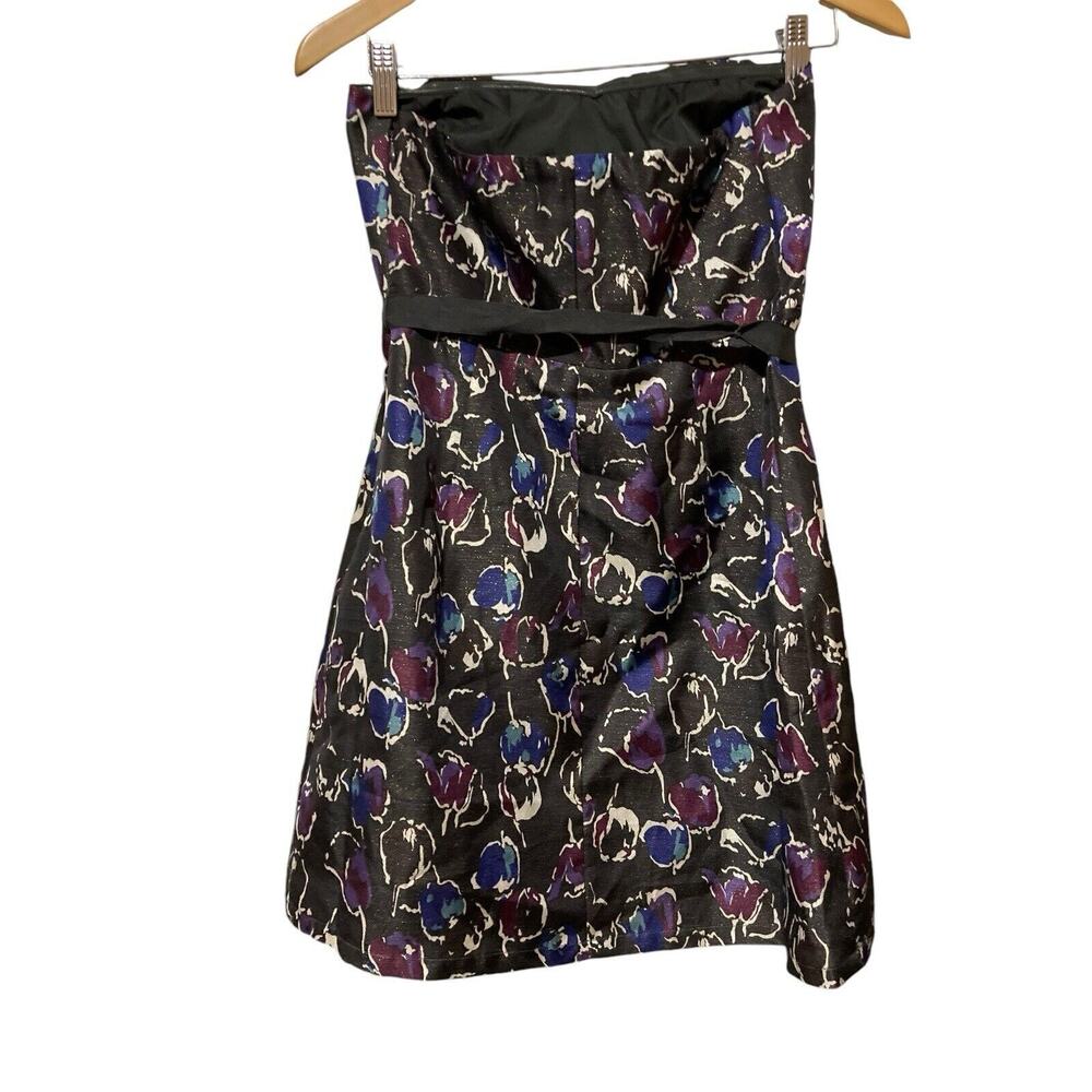 American Eagle Outfitters Women’s Floral Glitter Strapless Dress Size 6 NWT New